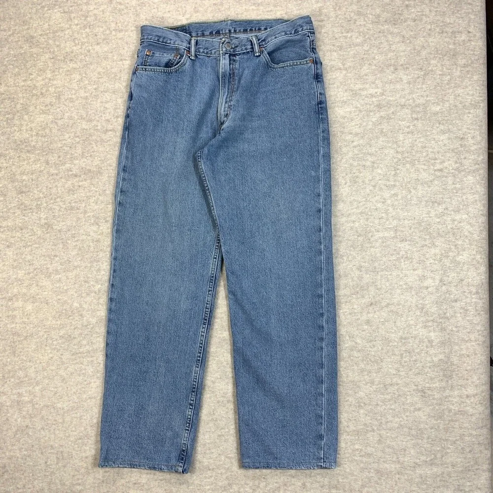 Levis 550 Jeans 36x32 Blue Relaxed Straight Leg Baggy Denim Fits 34x30